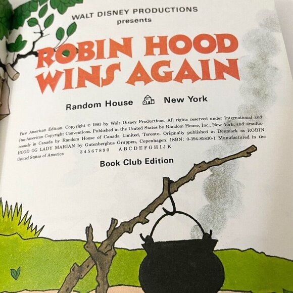 Vintage 1983 Walt Disney Productions Robin Hood Wins Again - Picture 11 of 16